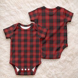 Cunningham Tartan Baby Onesie , Plaid Infant Bodysuit for Boys & Girls (0-24M), Snap Closure Newborn Romper for Holiday & Photoshoot