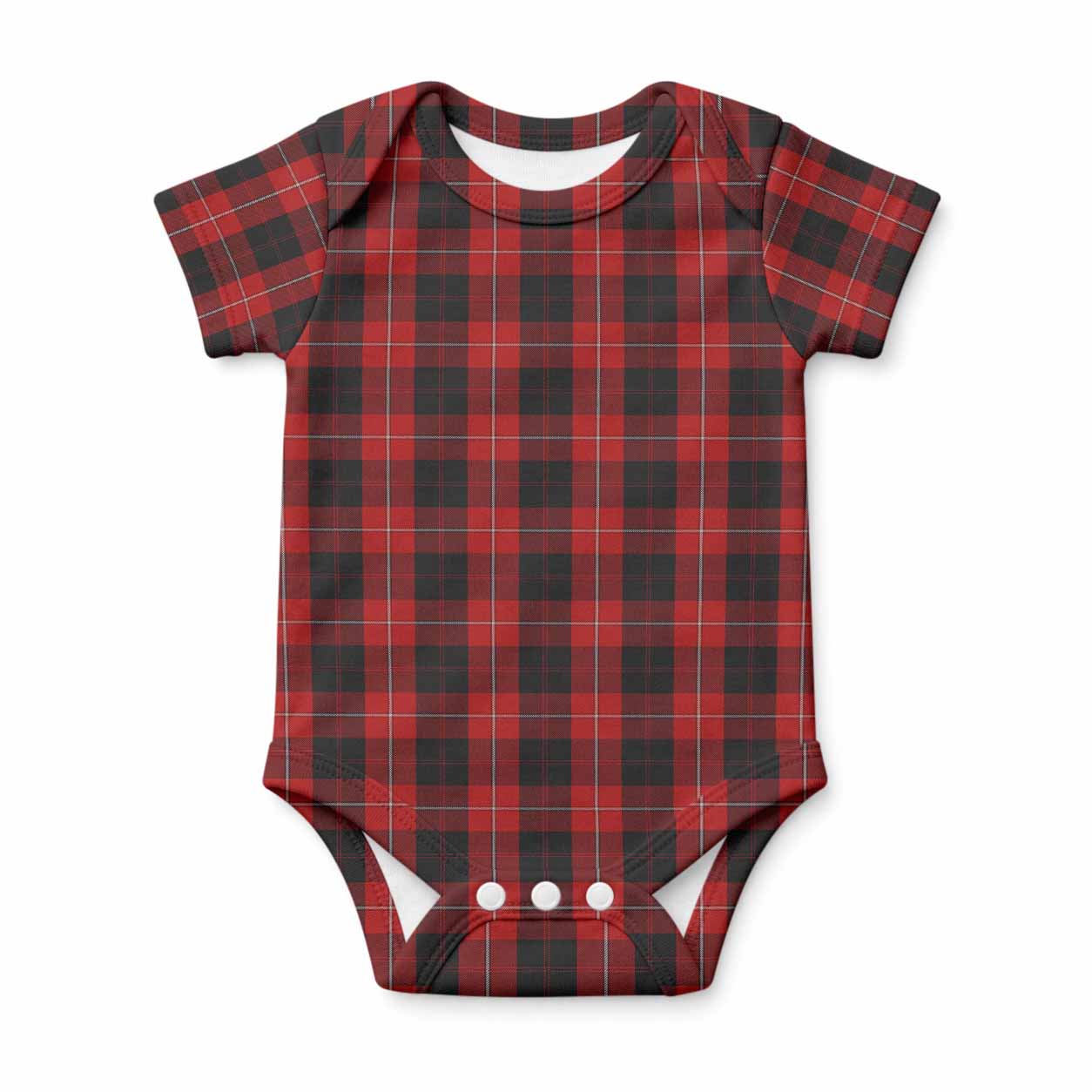 Cunningham Tartan Baby Onesie , Plaid Infant Bodysuit for Boys & Girls (0-24M), Snap Closure Newborn Romper for Holiday & Photoshoot