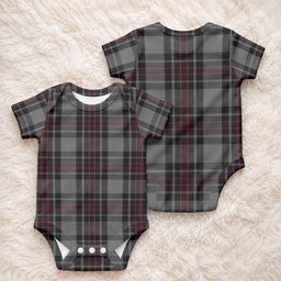 Flynn Tartan Baby Onesie , Plaid Infant Bodysuit for Boys & Girls (0-24M), Snap Closure Newborn Romper for Holiday & Photoshoot