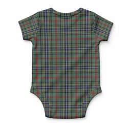 Bisset Tartan Baby Onesie , Plaid Infant Bodysuit for Boys & Girls (0-24M), Snap Closure Newborn Romper for Holiday & Photoshoot