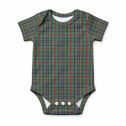 Bisset Tartan Baby Onesie , Plaid Infant Bodysuit for Boys & Girls (0-24M), Snap Closure Newborn Romper for Holiday & Photoshoot