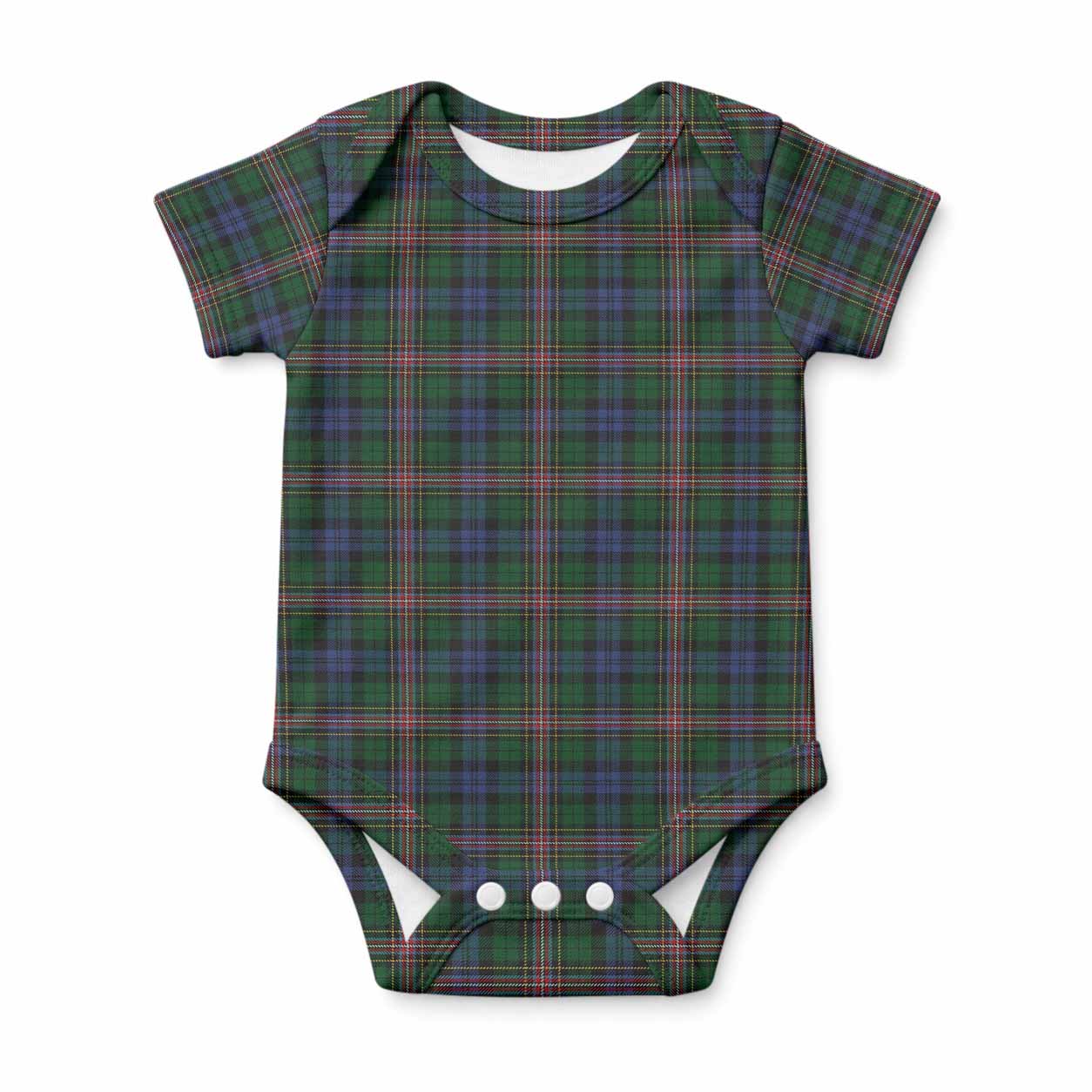 Allison Tartan Baby Onesie , Plaid Infant Bodysuit for Boys & Girls (0-24M), Snap Closure Newborn Romper for Holiday & Photoshoot