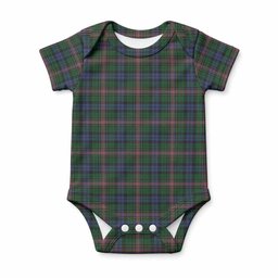 Allison Tartan Baby Onesie , Plaid Infant Bodysuit for Boys & Girls (0-24M), Snap Closure Newborn Romper for Holiday & Photoshoot