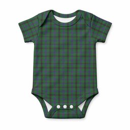Davidson Tartan Baby Onesie , Plaid Infant Bodysuit for Boys & Girls (0-24M), Snap Closure Newborn Romper for Holiday & Photoshoot