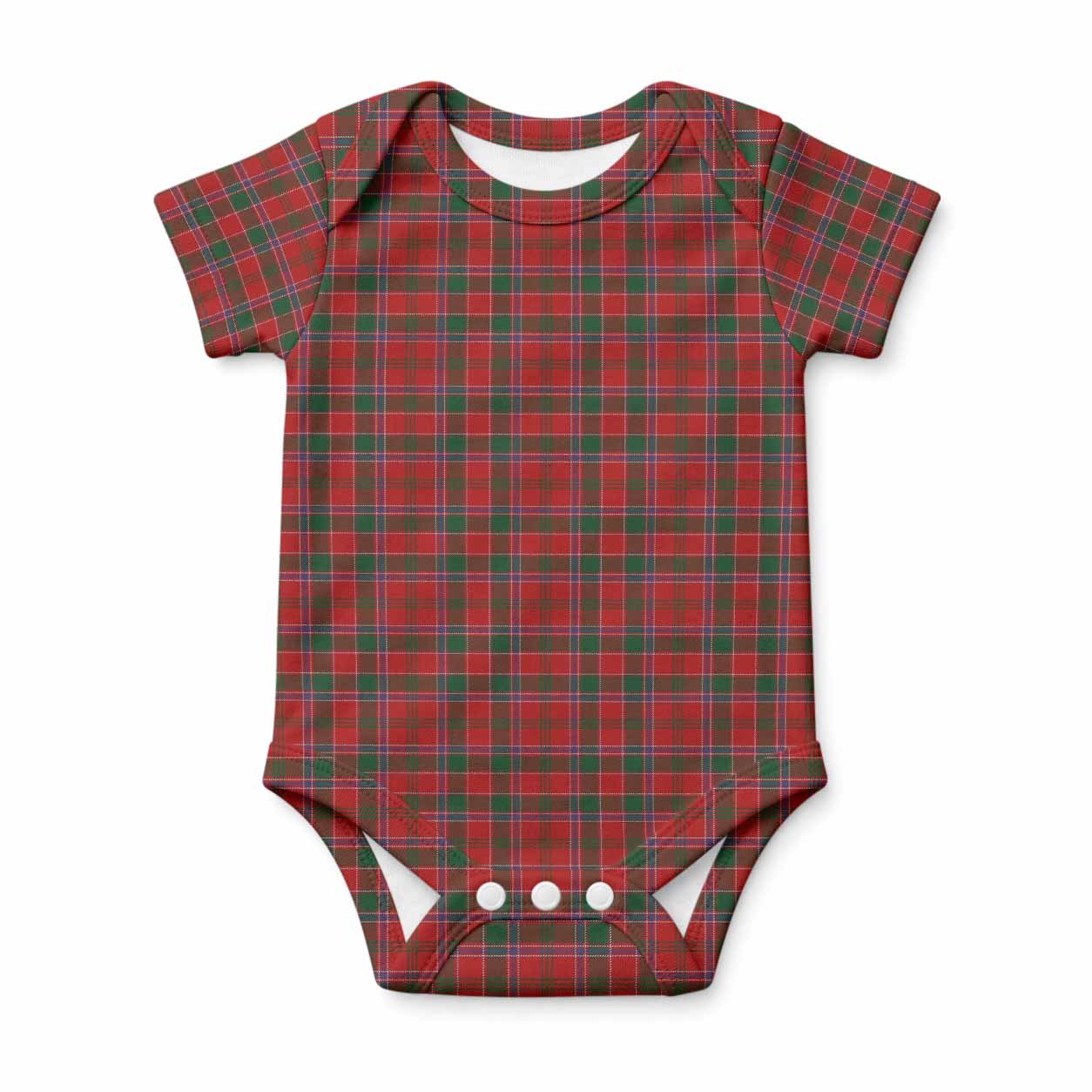 Dalzell (Dalziel) Tartan Baby Onesie , Plaid Infant Bodysuit for Boys & Girls (0-24M), Snap Closure Newborn Romper for Holiday & Photoshoot