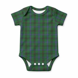 Henderson Tartan Baby Onesie , Plaid Infant Bodysuit for Boys & Girls (0-24M), Snap Closure Newborn Romper for Holiday & Photoshoot