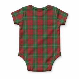 Lennox Tartan Baby Onesie , Plaid Infant Bodysuit for Boys & Girls (0-24M), Snap Closure Newborn Romper for Holiday & Photoshoot