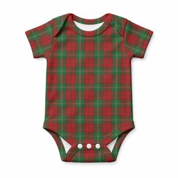 Lennox Tartan Baby Onesie , Plaid Infant Bodysuit for Boys & Girls (0-24M), Snap Closure Newborn Romper for Holiday & Photoshoot