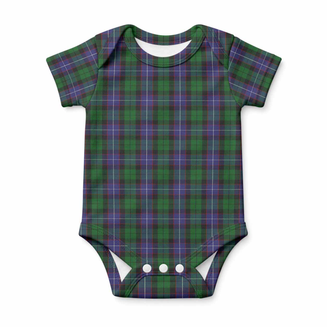 Galbraith Tartan Baby Onesie , Plaid Infant Bodysuit for Boys & Girls (0-24M), Snap Closure Newborn Romper for Holiday & Photoshoot