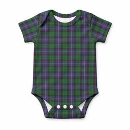 Galbraith Tartan Baby Onesie , Plaid Infant Bodysuit for Boys & Girls (0-24M), Snap Closure Newborn Romper for Holiday & Photoshoot