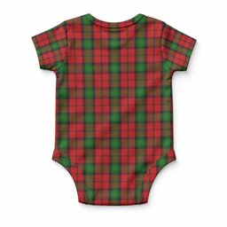 Kerr Tartan Baby Onesie , Plaid Infant Bodysuit for Boys & Girls (0-24M), Snap Closure Newborn Romper for Holiday & Photoshoot