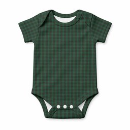 Graham Tartan Baby Onesie , Plaid Infant Bodysuit for Boys & Girls (0-24M), Snap Closure Newborn Romper for Holiday & Photoshoot