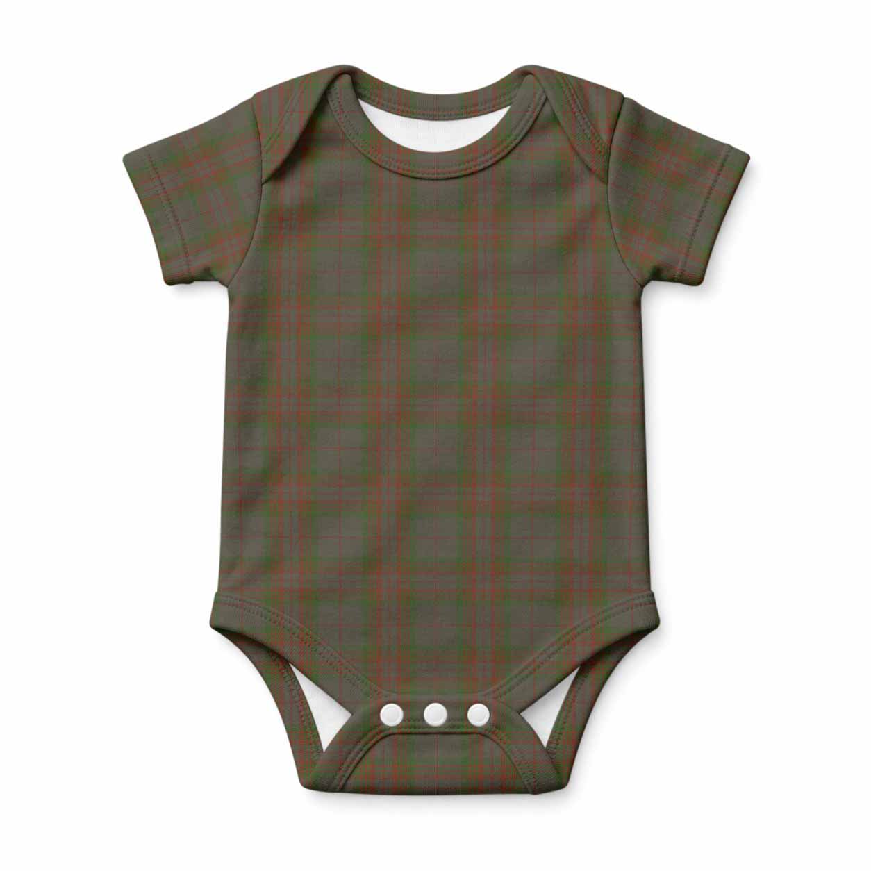 Gray Tartan Baby Onesie , Plaid Infant Bodysuit for Boys & Girls (0-24M), Snap Closure Newborn Romper for Holiday & Photoshoot