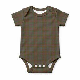 Gray Tartan Baby Onesie , Plaid Infant Bodysuit for Boys & Girls (0-24M), Snap Closure Newborn Romper for Holiday & Photoshoot