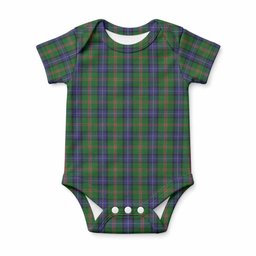 Jones Tartan Baby Onesie , Plaid Infant Bodysuit for Boys & Girls (0-24M), Snap Closure Newborn Romper for Holiday & Photoshoot