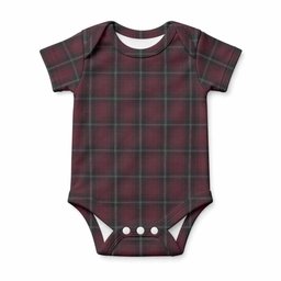 Llewellen of Wales Tartan Baby Onesie , Plaid Infant Bodysuit for Boys & Girls (0-24M), Snap Closure Newborn Romper for Holiday & Photoshoot
