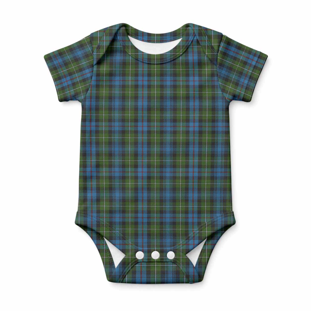 Mackenzie (Mckenzie) Tartan Baby Onesie , Plaid Infant Bodysuit for Boys & Girls (0-24M), Snap Closure Newborn Romper for Holiday & Photoshoot