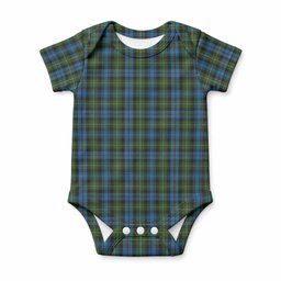 Mackenzie (Mckenzie) Tartan Baby Onesie , Plaid Infant Bodysuit for Boys & Girls (0-24M), Snap Closure Newborn Romper for Holiday & Photoshoot