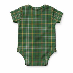 Offaly Tartan Baby Onesie , Plaid Infant Bodysuit for Boys & Girls (0-24M), Snap Closure Newborn Romper for Holiday & Photoshoot