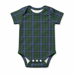 MacIntyre (McIntyre) Tartan Baby Onesie , Plaid Infant Bodysuit for Boys & Girls (0-24M), Snap Closure Newborn Romper for Holiday & Photoshoot