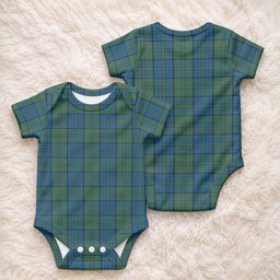 Lockhart Tartan Baby Onesie , Plaid Infant Bodysuit for Boys & Girls (0-24M), Snap Closure Newborn Romper for Holiday & Photoshoot