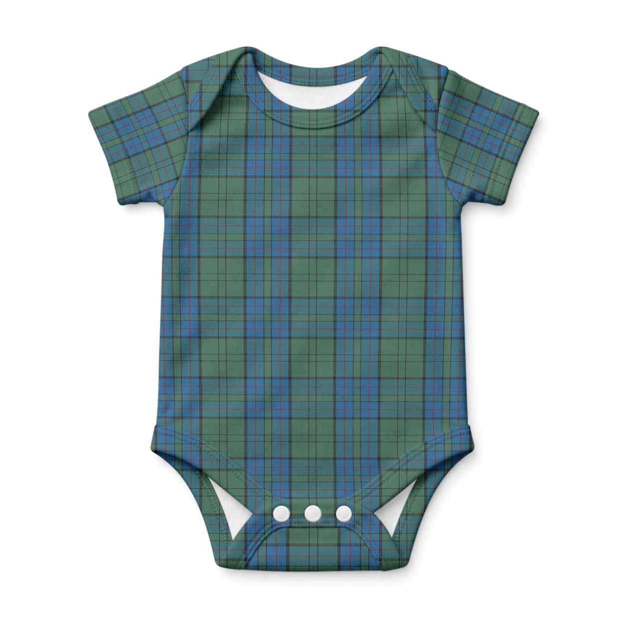 Lockhart Tartan Baby Onesie , Plaid Infant Bodysuit for Boys & Girls (0-24M), Snap Closure Newborn Romper for Holiday & Photoshoot