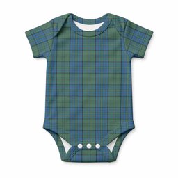 Lockhart Tartan Baby Onesie , Plaid Infant Bodysuit for Boys & Girls (0-24M), Snap Closure Newborn Romper for Holiday & Photoshoot