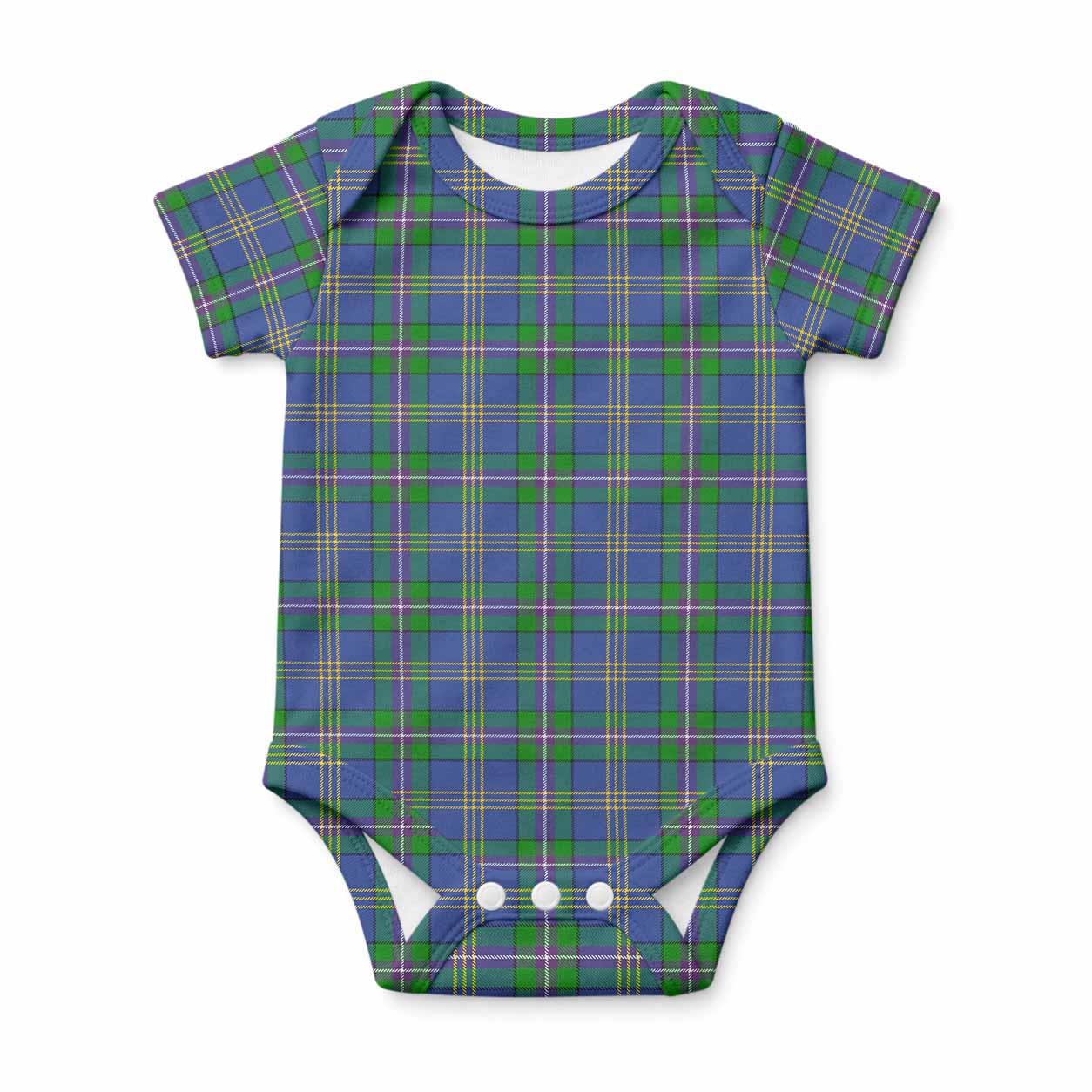 Lambert Tartan Baby Onesie , Plaid Infant Bodysuit for Boys & Girls (0-24M), Snap Closure Newborn Romper for Holiday & Photoshoot