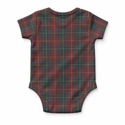 Meath Tartan Baby Onesie , Plaid Infant Bodysuit for Boys & Girls (0-24M), Snap Closure Newborn Romper for Holiday & Photoshoot