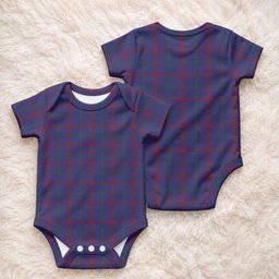 Lynch Tartan Baby Onesie , Plaid Infant Bodysuit for Boys & Girls (0-24M), Snap Closure Newborn Romper for Holiday & Photoshoot