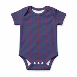 Lynch Tartan Baby Onesie , Plaid Infant Bodysuit for Boys & Girls (0-24M), Snap Closure Newborn Romper for Holiday & Photoshoot