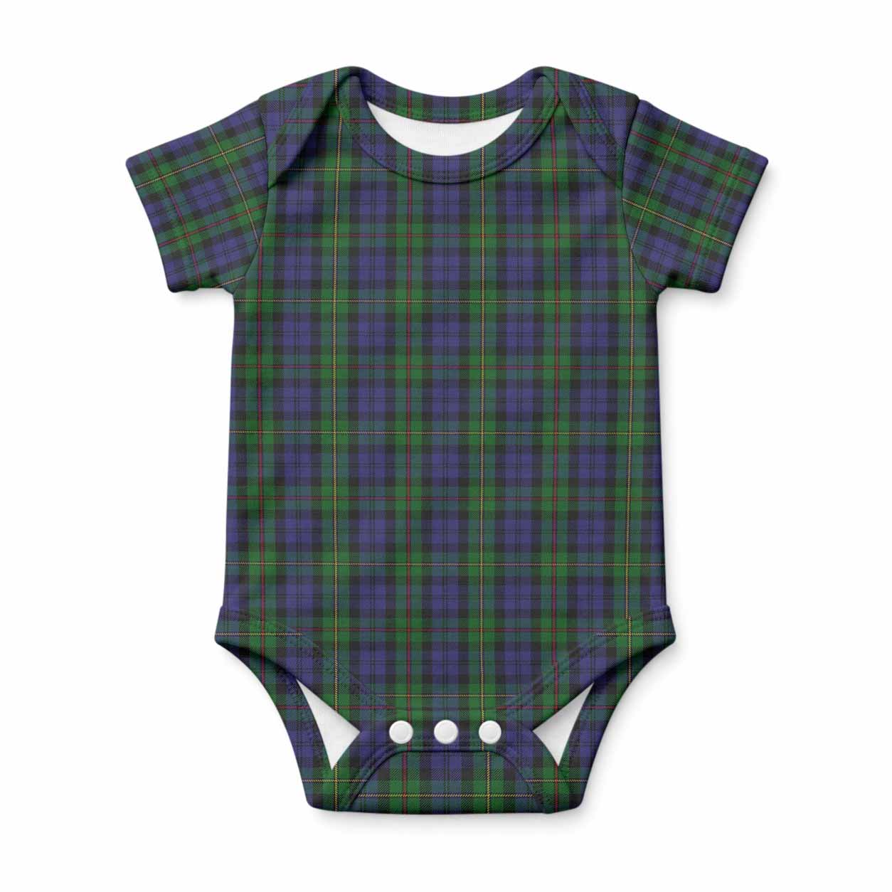 MacEwan (MacEwen) Tartan Baby Onesie , Plaid Infant Bodysuit for Boys & Girls (0-24M), Snap Closure Newborn Romper for Holiday & Photoshoot