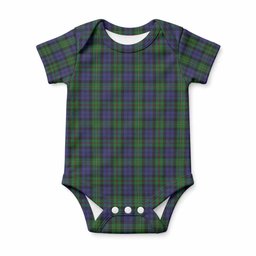 MacEwan (MacEwen) Tartan Baby Onesie , Plaid Infant Bodysuit for Boys & Girls (0-24M), Snap Closure Newborn Romper for Holiday & Photoshoot