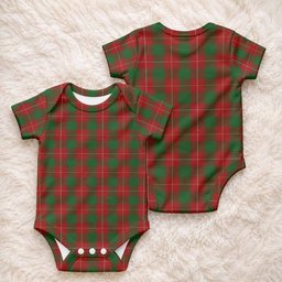 MacPhee (McPhee) Tartan Baby Onesie , Plaid Infant Bodysuit for Boys & Girls (0-24M), Snap Closure Newborn Romper for Holiday & Photoshoot