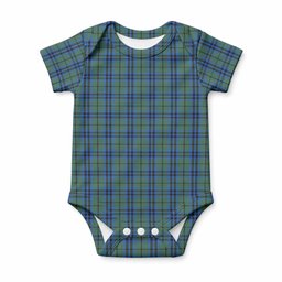 Keith Tartan Baby Onesie , Plaid Infant Bodysuit for Boys & Girls (0-24M), Snap Closure Newborn Romper for Holiday & Photoshoot