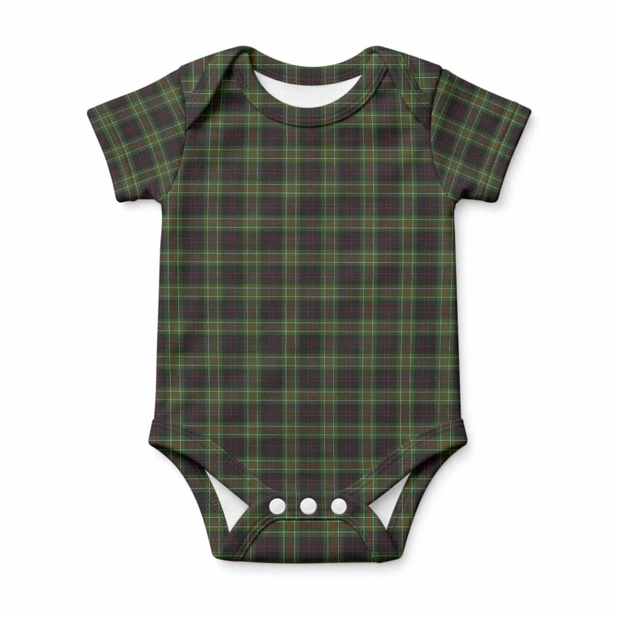Mcdermott Tartan Baby Onesie , Plaid Infant Bodysuit for Boys & Girls (0-24M), Snap Closure Newborn Romper for Holiday & Photoshoot