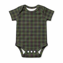 Mcdermott Tartan Baby Onesie , Plaid Infant Bodysuit for Boys & Girls (0-24M), Snap Closure Newborn Romper for Holiday & Photoshoot