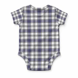 Hannay Tartan Baby Onesie , Plaid Infant Bodysuit for Boys & Girls (0-24M), Snap Closure Newborn Romper for Holiday & Photoshoot