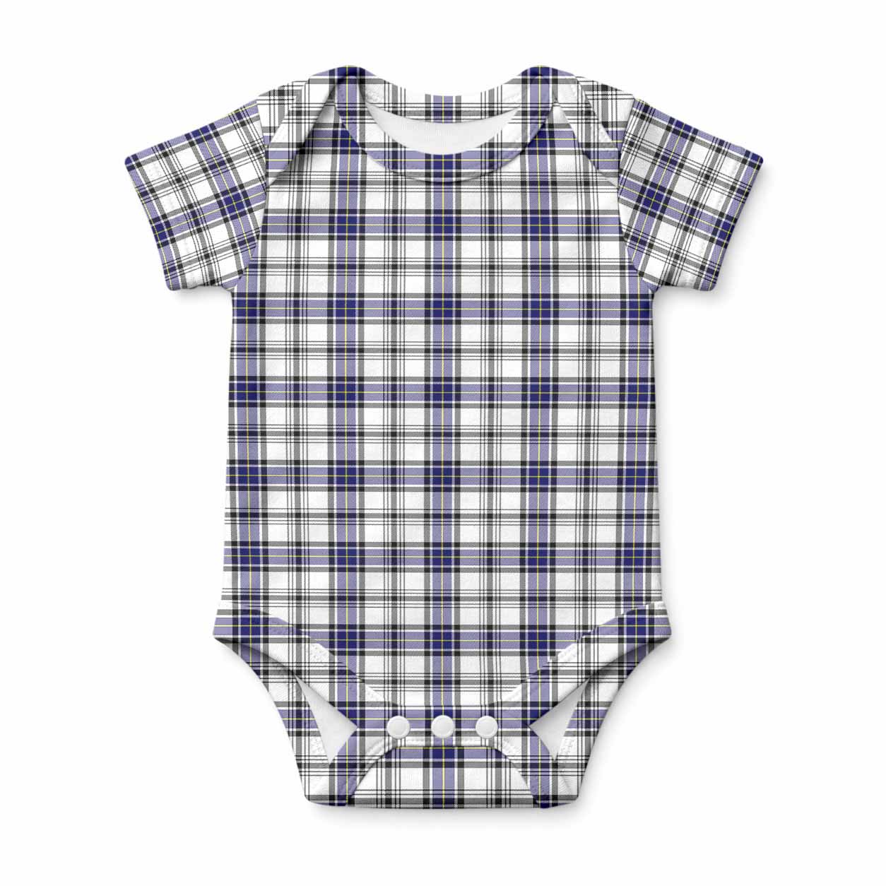 Hannay Tartan Baby Onesie , Plaid Infant Bodysuit for Boys & Girls (0-24M), Snap Closure Newborn Romper for Holiday & Photoshoot