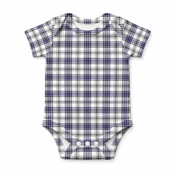 Hannay Tartan Baby Onesie , Plaid Infant Bodysuit for Boys & Girls (0-24M), Snap Closure Newborn Romper for Holiday & Photoshoot