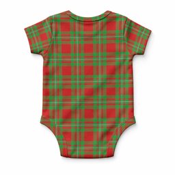 Grierson Tartan Baby Onesie , Plaid Infant Bodysuit for Boys & Girls (0-24M), Snap Closure Newborn Romper for Holiday & Photoshoot