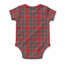 MacBean (MacBain) Tartan Baby Onesie , Plaid Infant Bodysuit for Boys & Girls (0-24M), Snap Closure Newborn Romper for Holiday & Photoshoot