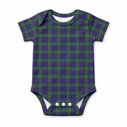 MacKinlay (McKinlay) Tartan Baby Onesie , Plaid Infant Bodysuit for Boys & Girls (0-24M), Snap Closure Newborn Romper for Holiday & Photoshoot