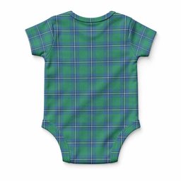 Irvine Tartan Baby Onesie , Plaid Infant Bodysuit for Boys & Girls (0-24M), Snap Closure Newborn Romper for Holiday & Photoshoot
