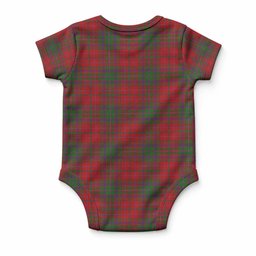 MacDougall (McDougall) Tartan Baby Onesie , Plaid Infant Bodysuit for Boys & Girls (0-24M), Snap Closure Newborn Romper for Holiday & Photoshoot