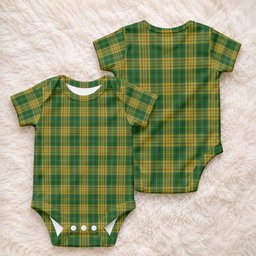 Meredith of Wales Tartan Baby Onesie , Plaid Infant Bodysuit for Boys & Girls (0-24M), Snap Closure Newborn Romper for Holiday & Photoshoot