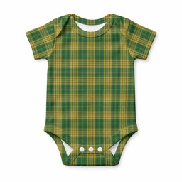 Meredith of Wales Tartan Baby Onesie , Plaid Infant Bodysuit for Boys & Girls (0-24M), Snap Closure Newborn Romper for Holiday & Photoshoot