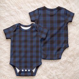 Home (Hume) Tartan Baby Onesie , Plaid Infant Bodysuit for Boys & Girls (0-24M), Snap Closure Newborn Romper for Holiday & Photoshoot