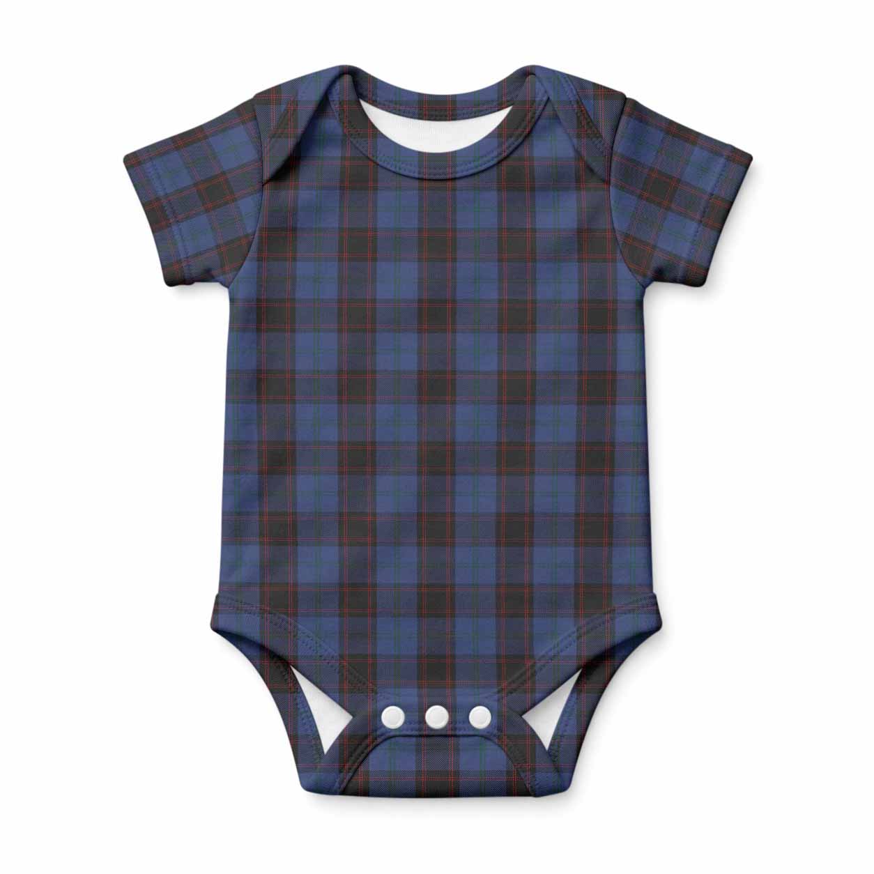 Home (Hume) Tartan Baby Onesie , Plaid Infant Bodysuit for Boys & Girls (0-24M), Snap Closure Newborn Romper for Holiday & Photoshoot