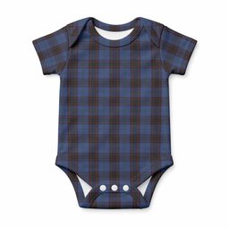 Home (Hume) Tartan Baby Onesie , Plaid Infant Bodysuit for Boys & Girls (0-24M), Snap Closure Newborn Romper for Holiday & Photoshoot